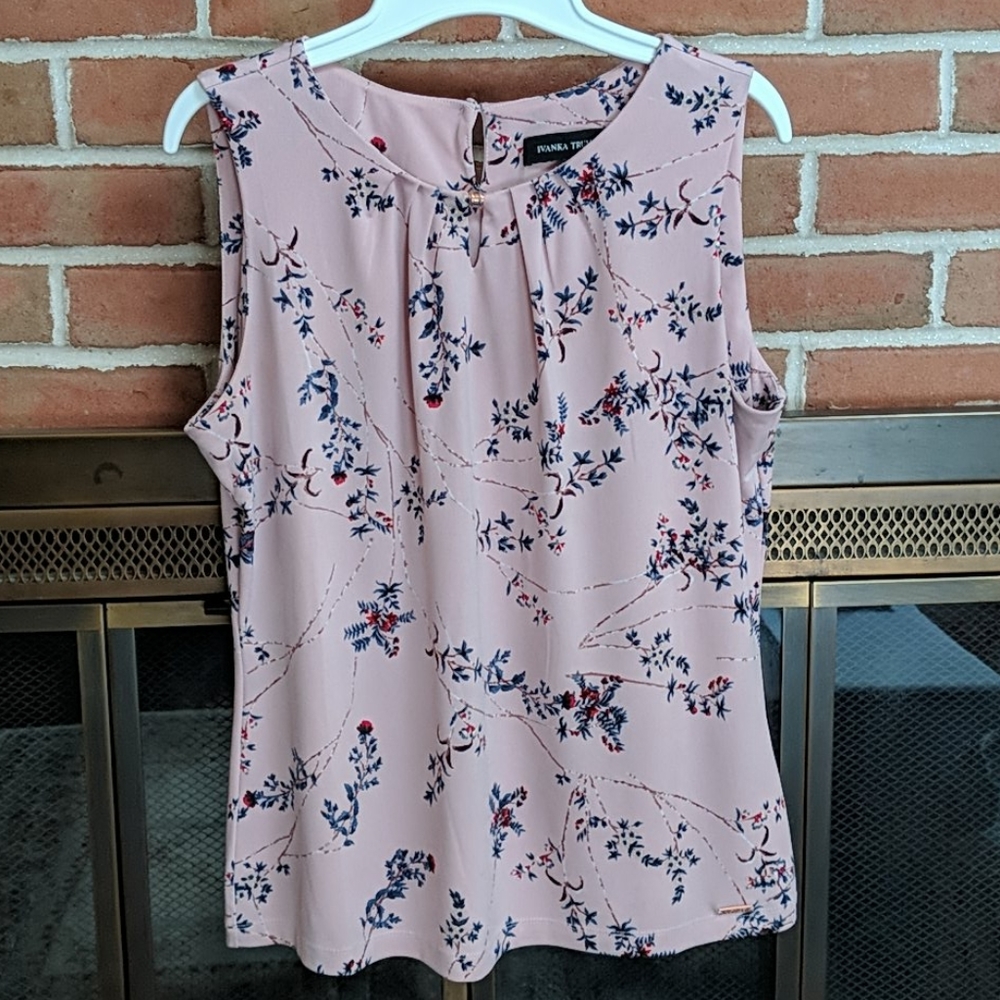 Ivanka Trump Blush Sleeveless Blouse